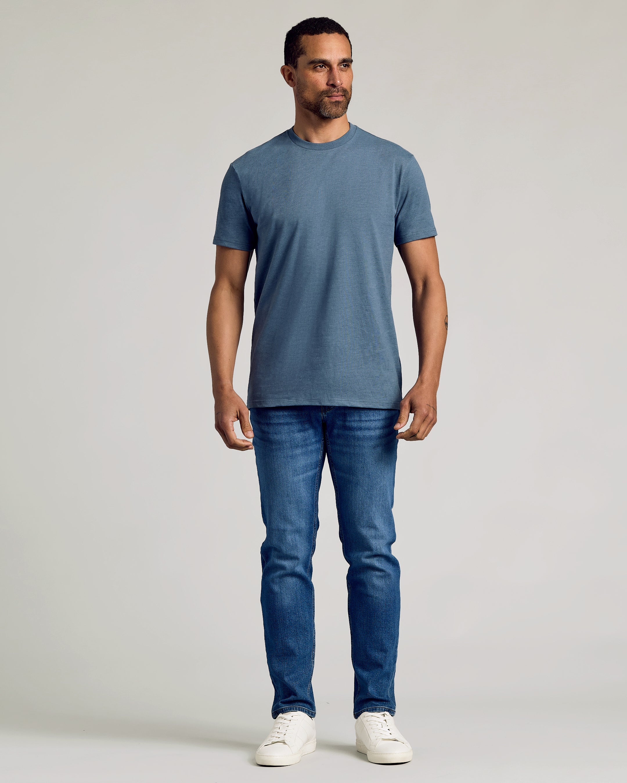 Dark Heather Tempest Short Sleeve Crew Neck Tee-VibeCloset