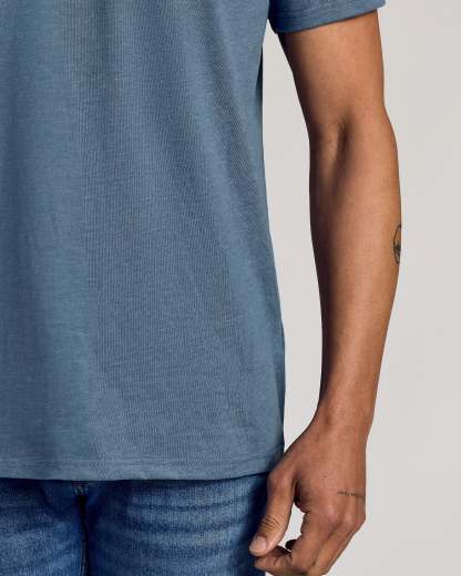 Dark Heather Tempest Short Sleeve Crew Neck Tee-VibeCloset