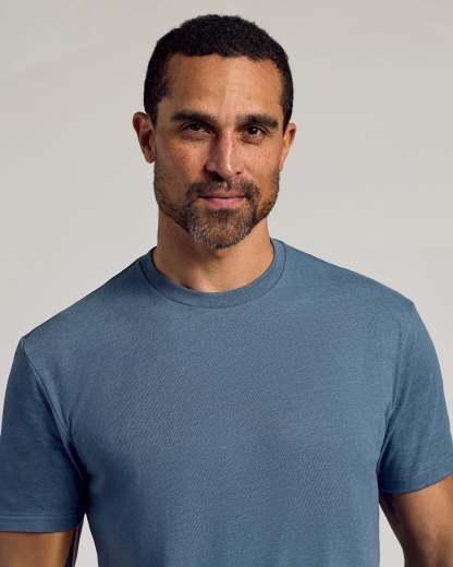 Dark Heather Tempest Short Sleeve Crew Neck Tee-VibeCloset