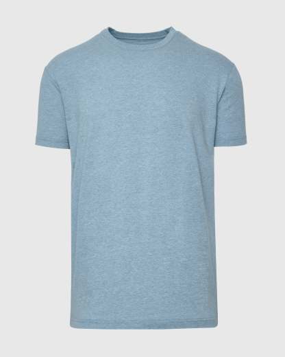 Heather Sapphire Short Sleeve Crew Neck Tee-VibeCloset