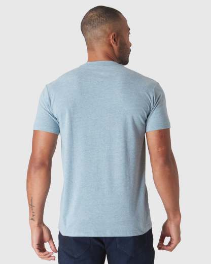 Heather Sapphire Short Sleeve Crew Neck Tee-VibeCloset