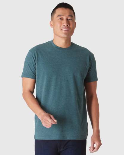 Heather Seafarer Short Sleeve Crew Neck Tee-VibeCloset