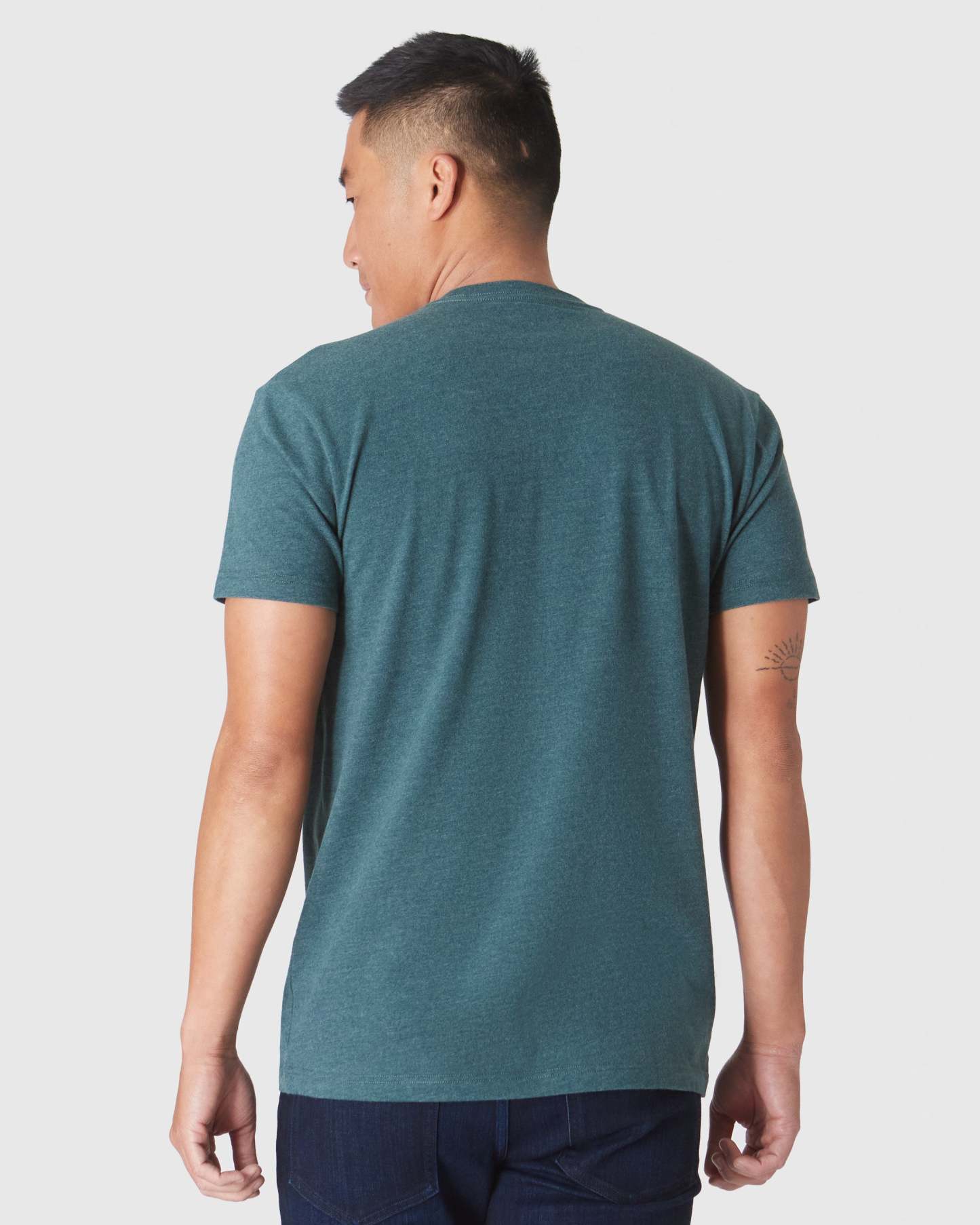Heather Seafarer Short Sleeve Crew Neck Tee-VibeCloset