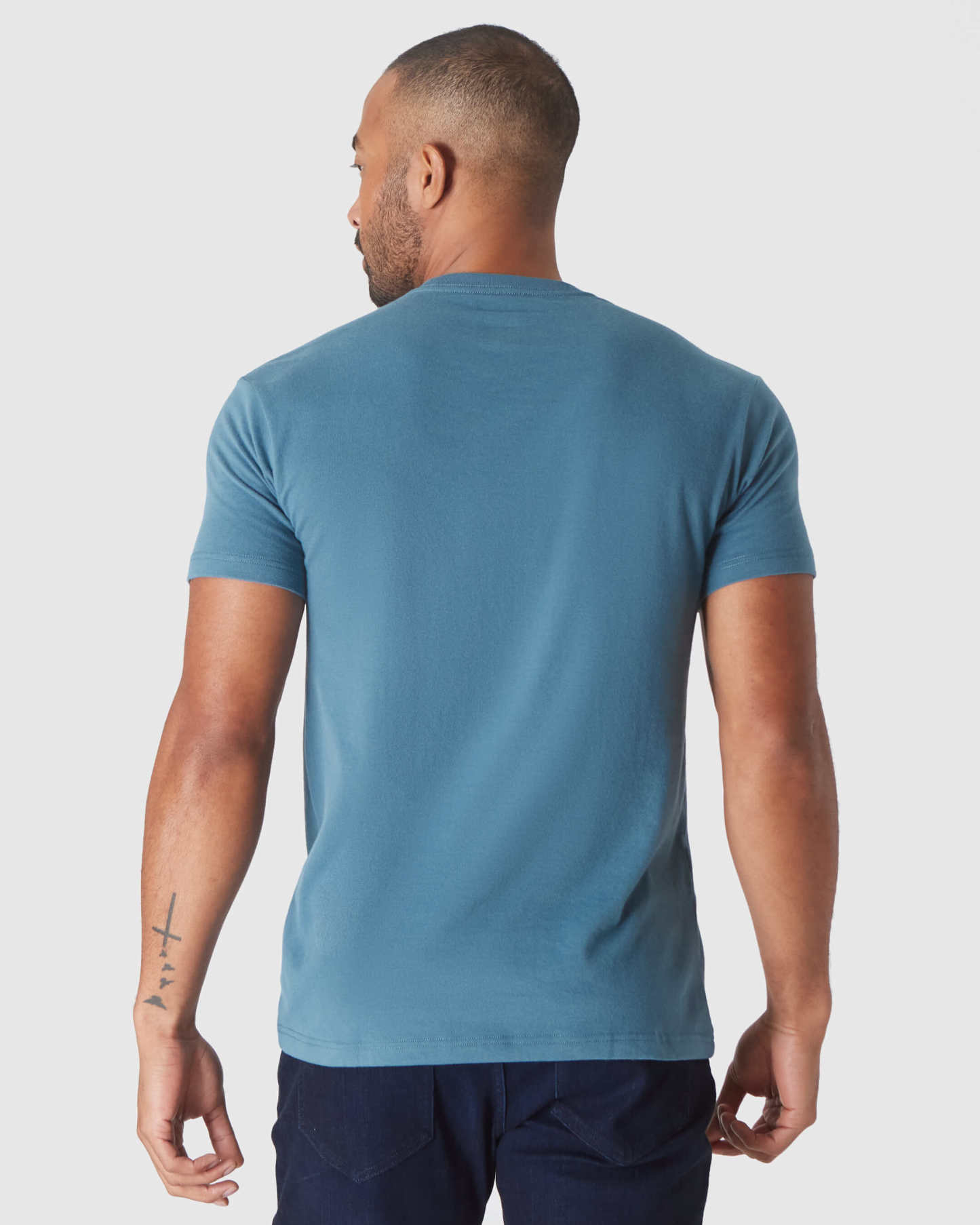 Sapphire Short Sleeve Crew Neck Tee-VibeCloset