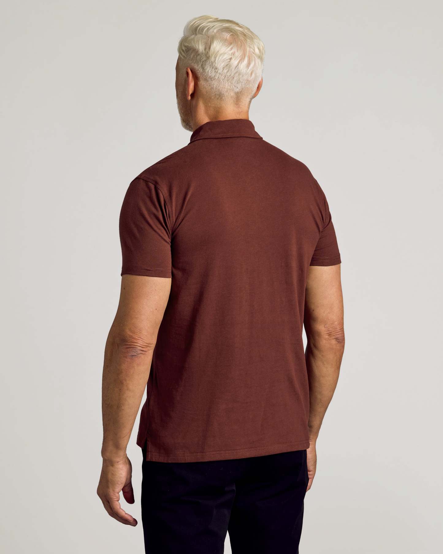 Dark Chocolate Short Sleeve Polo-VibeCloset