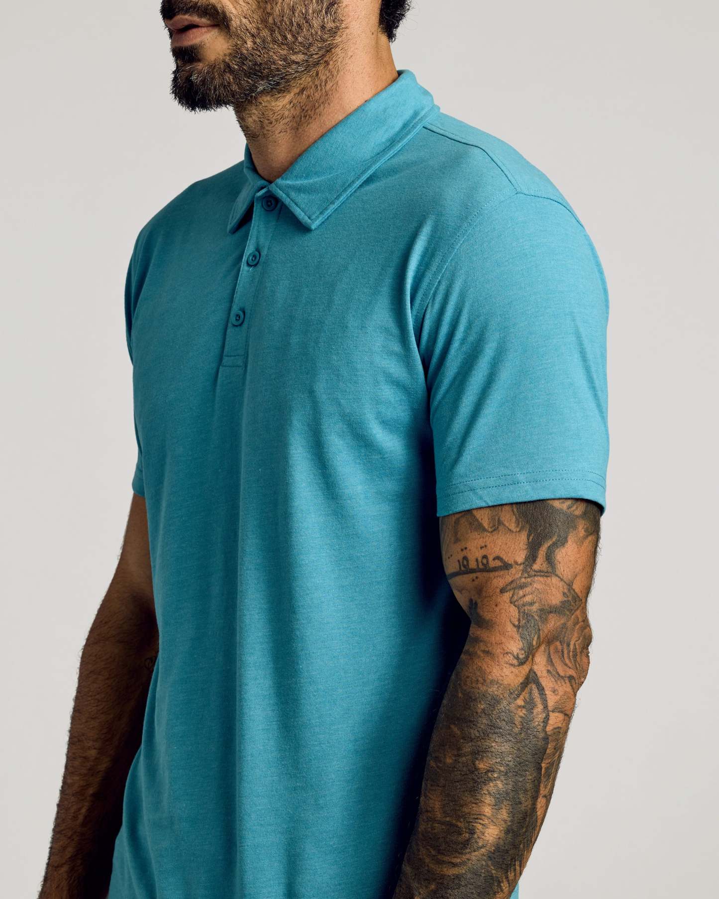 Dark Heather Harbor Short Sleeve Polo-VibeCloset