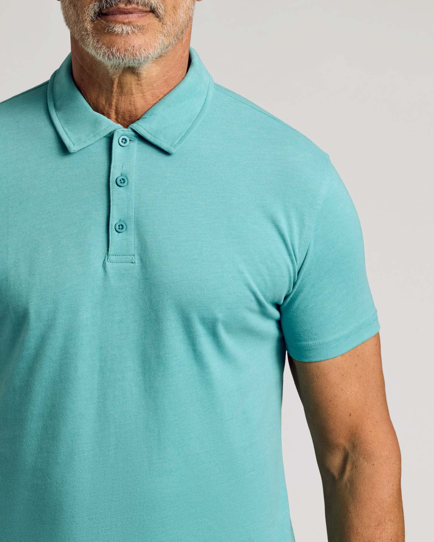 Dark Heather Oceanic Short Sleeve Polo-VibeCloset