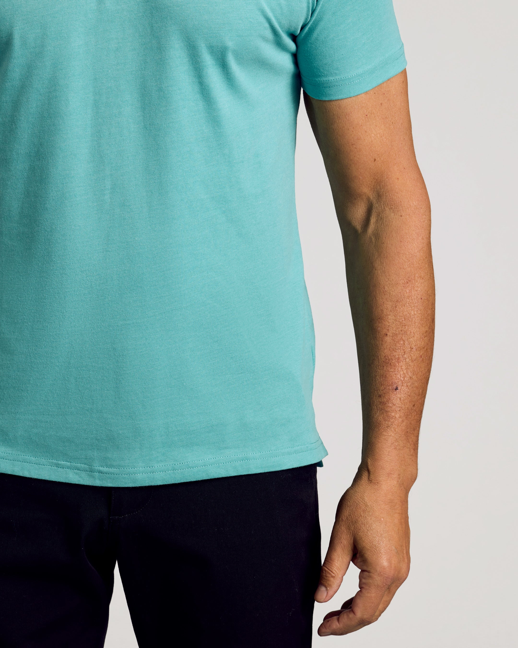 Dark Heather Oceanic Short Sleeve Polo-VibeCloset