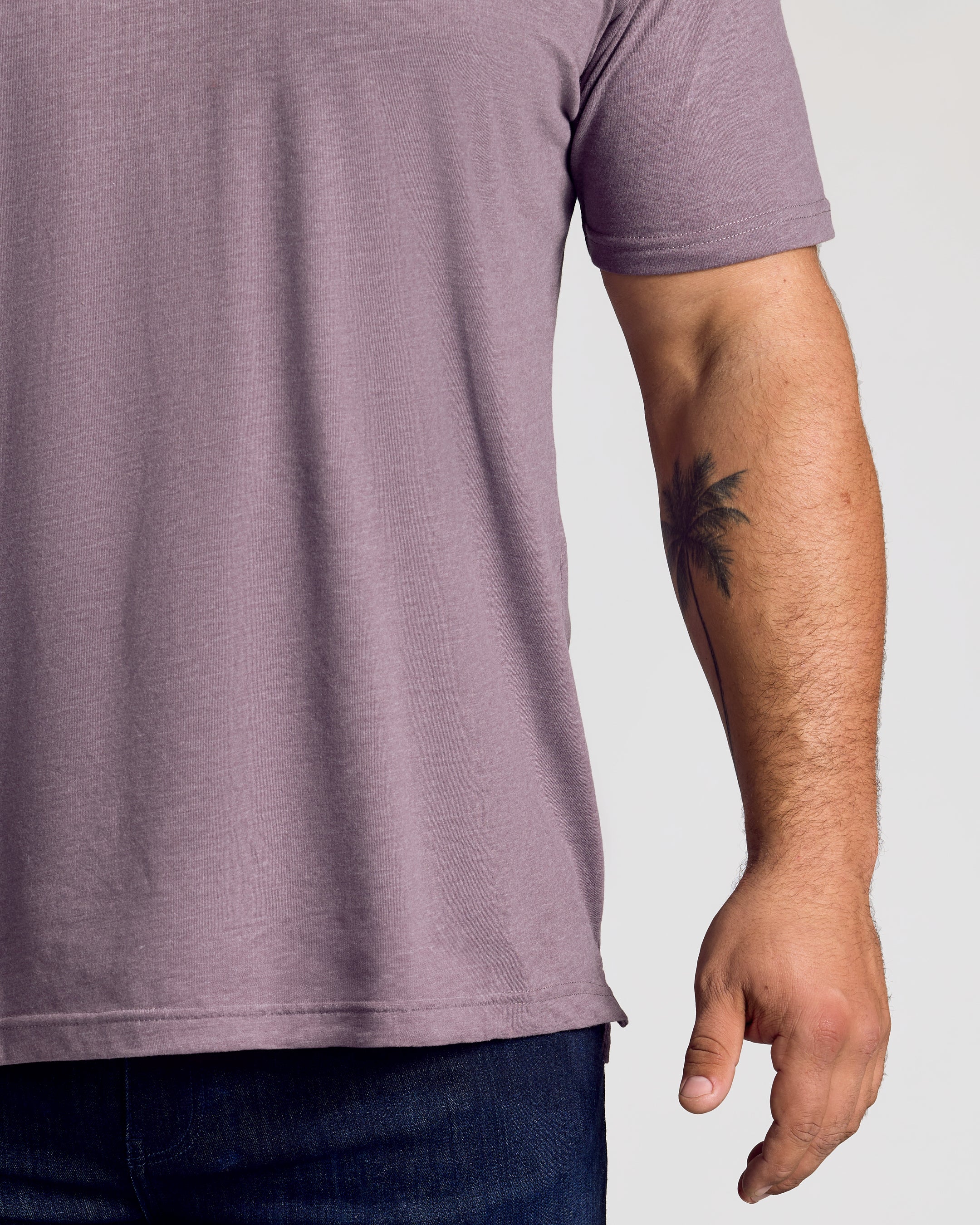 Dark Heather Amethyst Short Sleeve Polo-VibeCloset