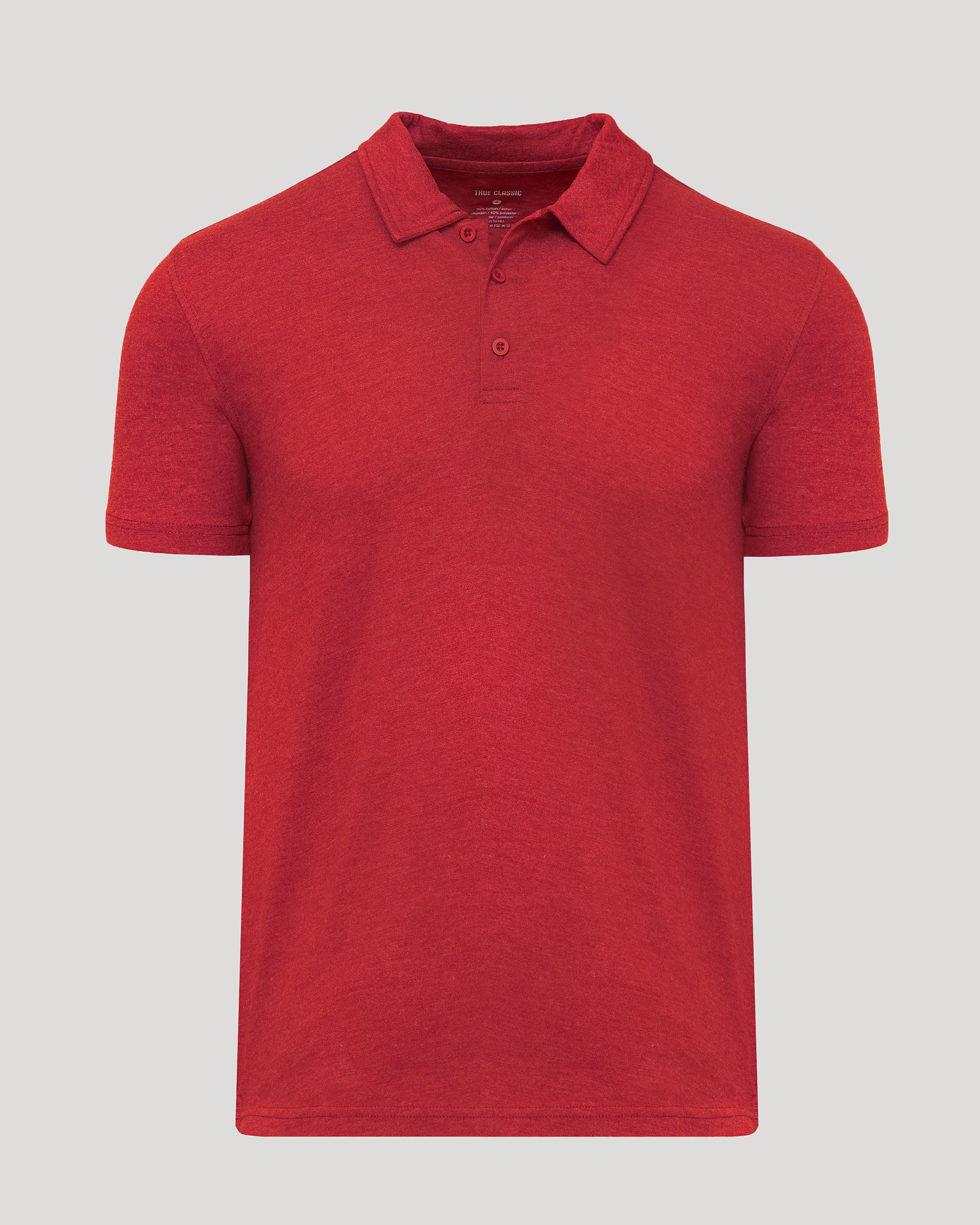 Dark Heather Lava Short Sleeve Polo-VibeCloset