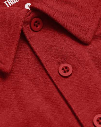 Dark Heather Lava Short Sleeve Polo-VibeCloset