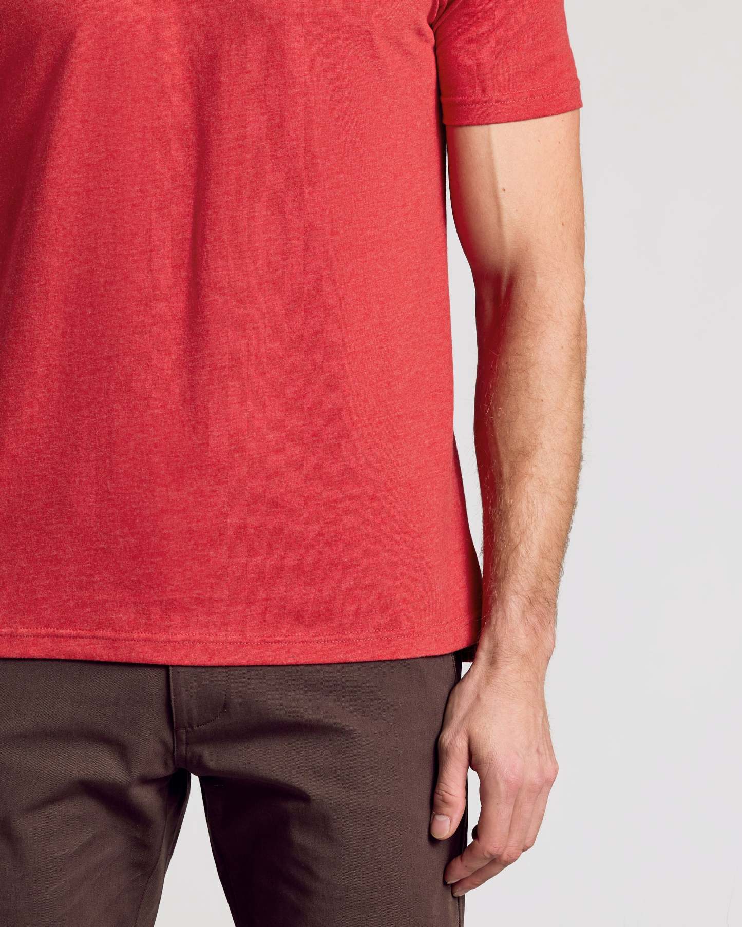 Dark Heather Lava Short Sleeve Polo-VibeCloset