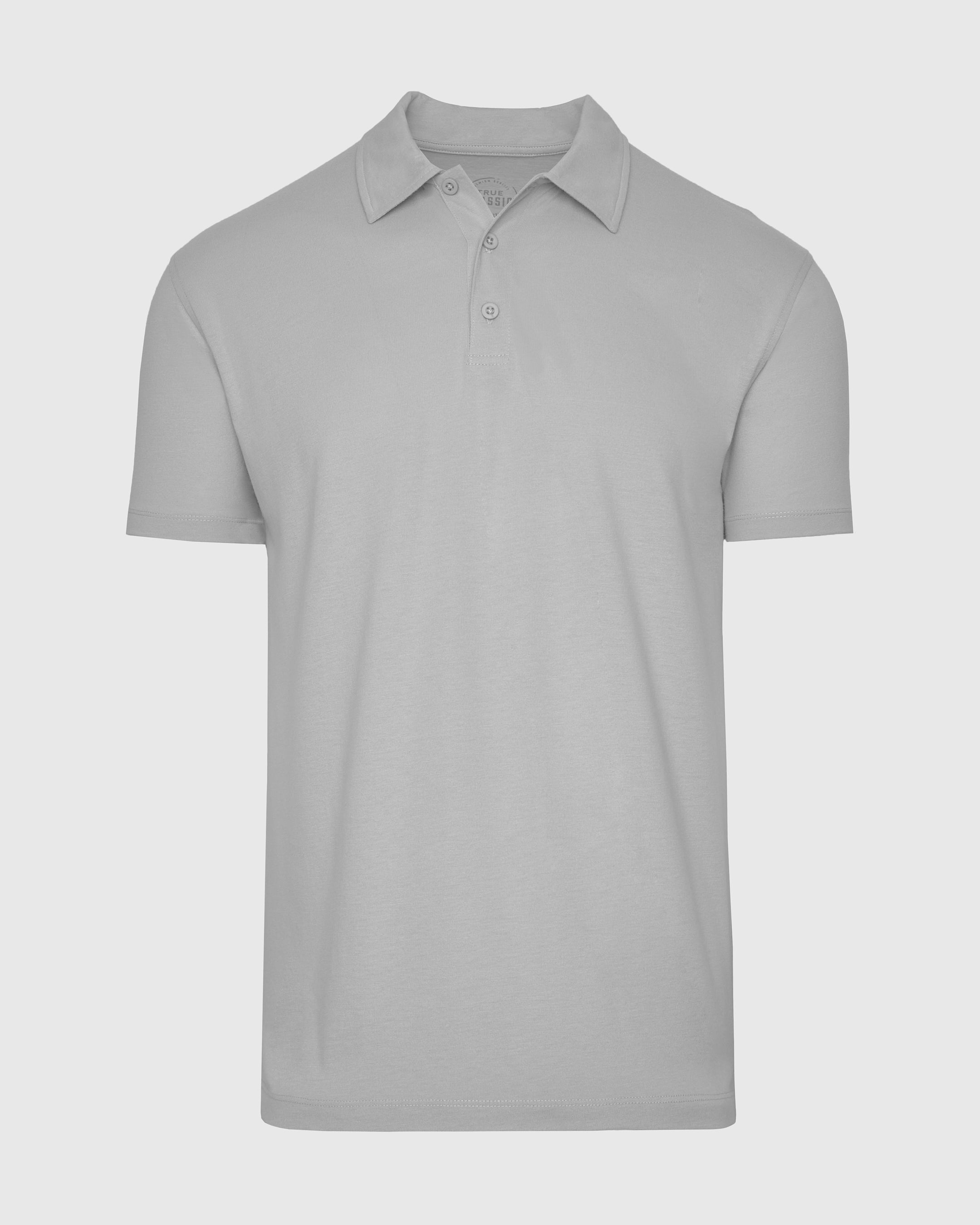 Glacier Gray Short Sleeve Polo-VibeCloset