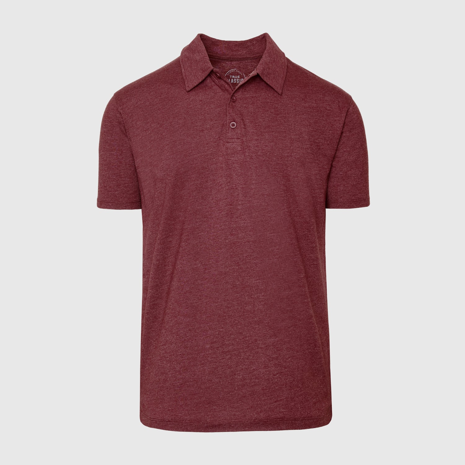 Heather Burgundy Short Sleeve Polo-VibeCloset