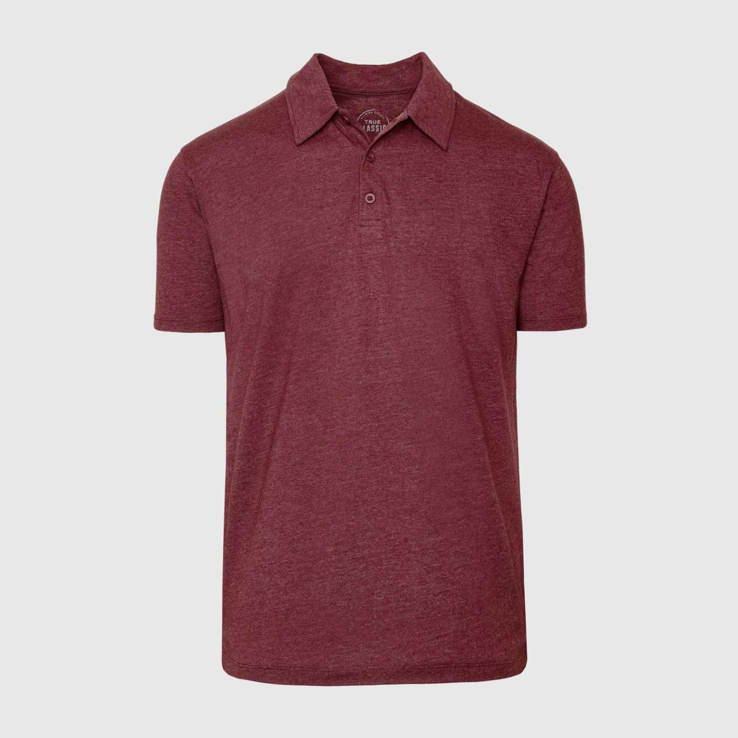 Heather Burgundy Short Sleeve Polo-VibeCloset