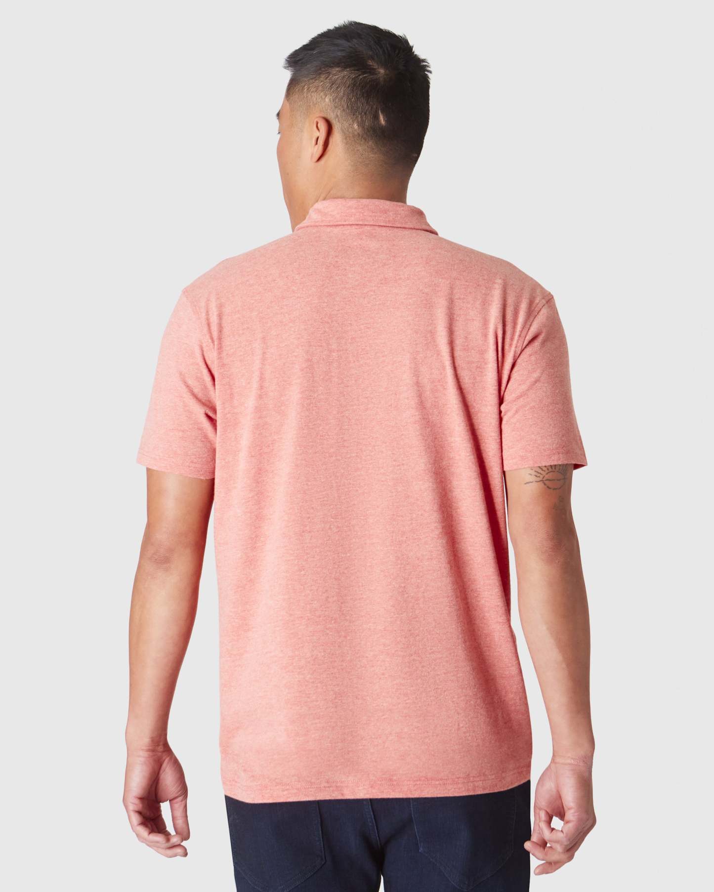 Heather Cayenne Short Sleeve Polo-VibeCloset