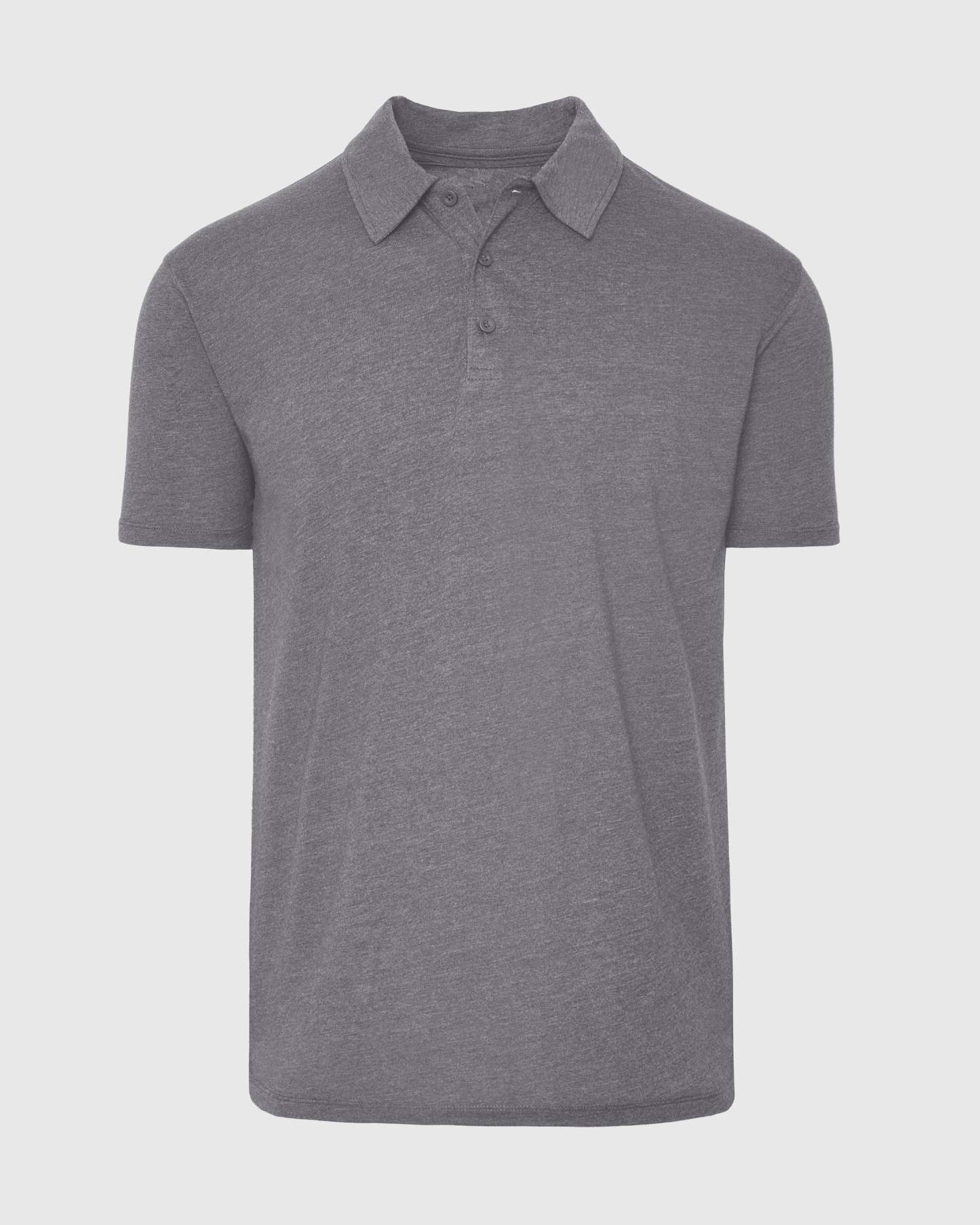 Heather Graphite Short Sleeve Polo-VibeCloset