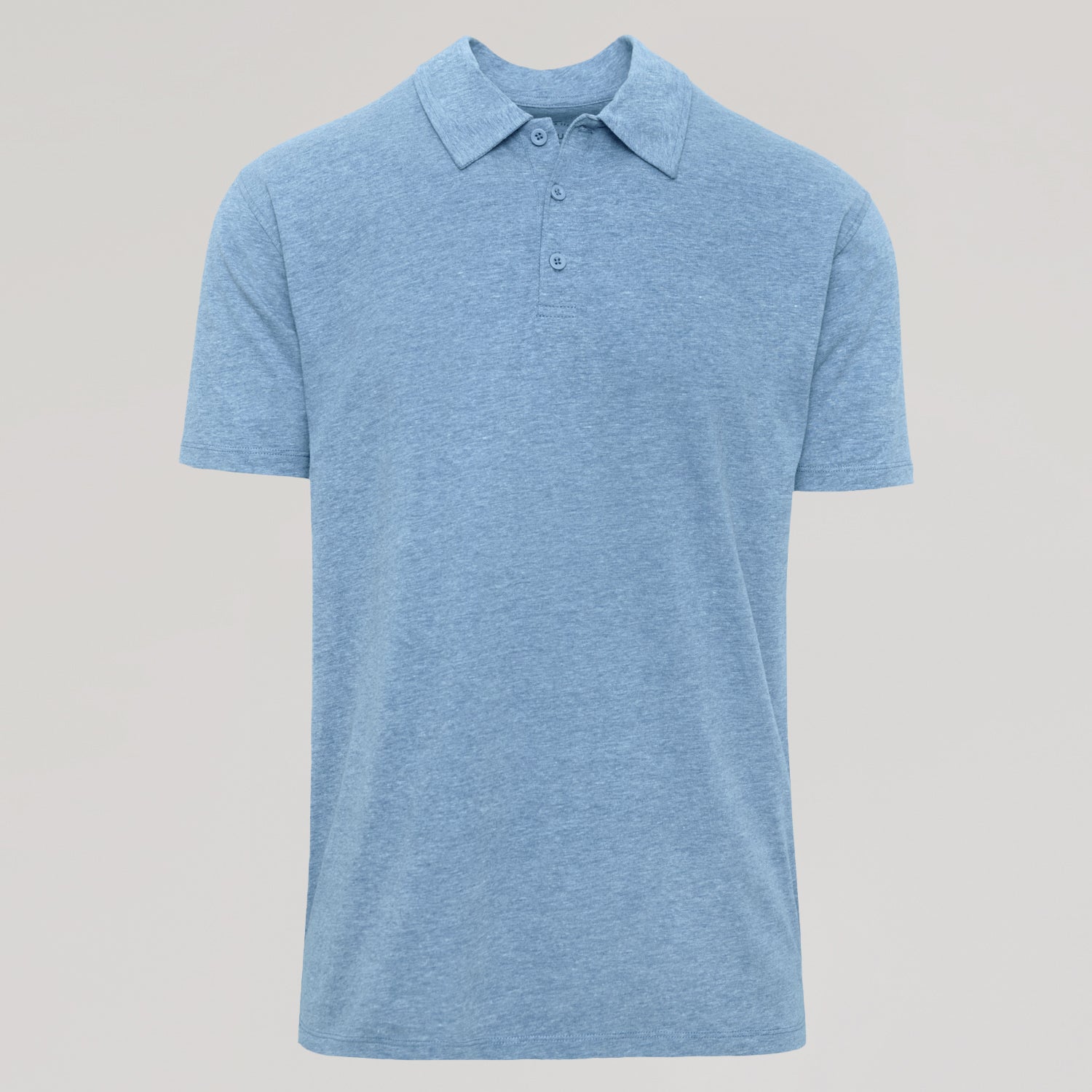 Heather Indigo Short Sleeve Polo-VibeCloset