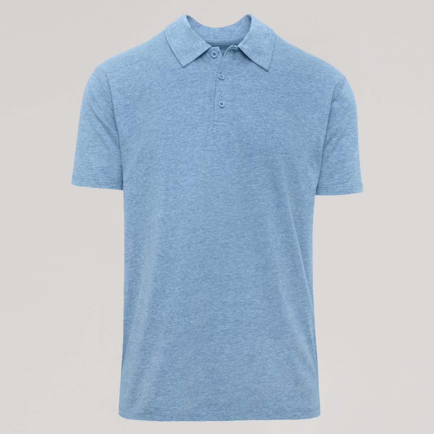 Heather Indigo Short Sleeve Polo-VibeCloset