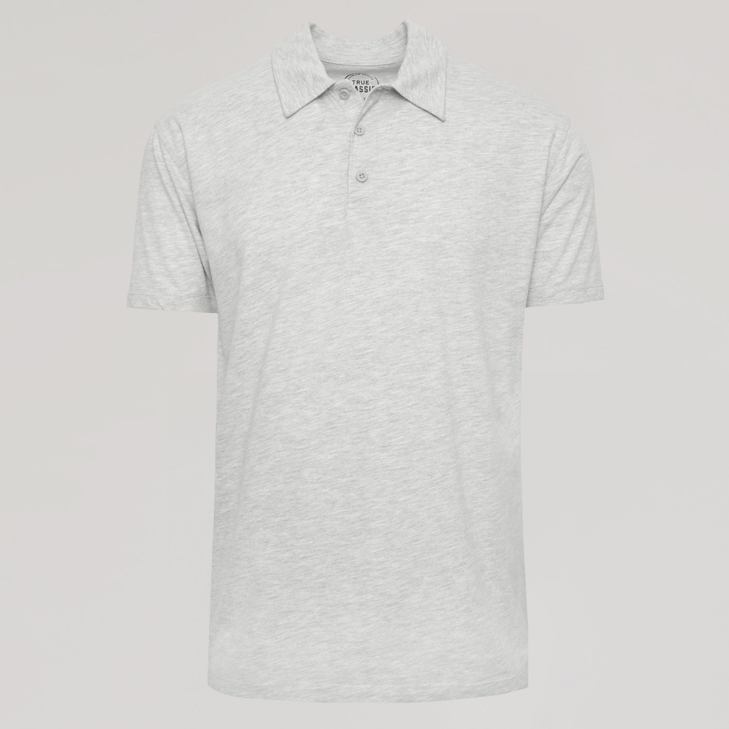 Light Heather Gray Short Sleeve Polo-VibeCloset