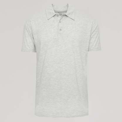 Light Heather Gray Short Sleeve Polo-VibeCloset
