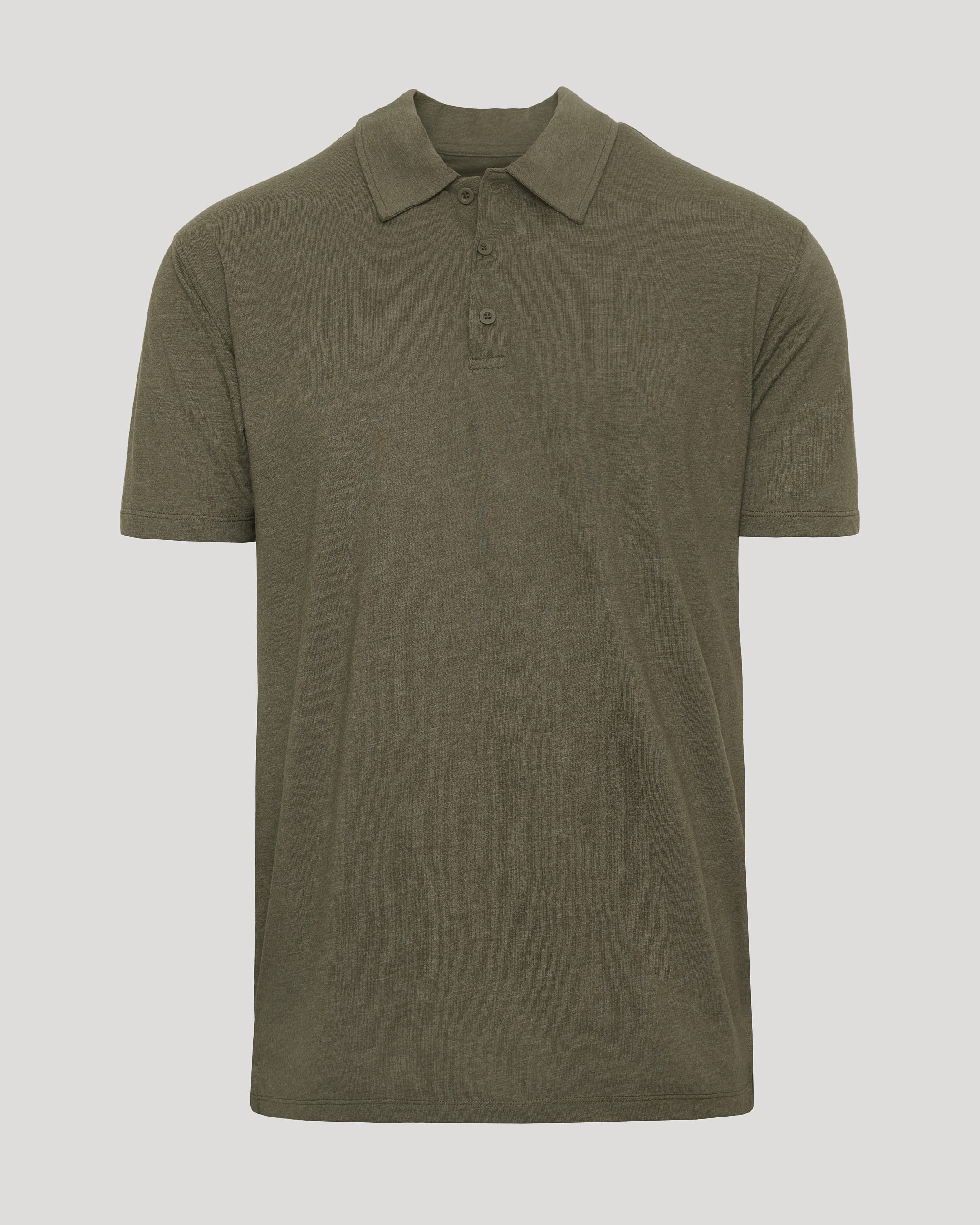 Heather Military Green Short Sleeve polo-VibeCloset