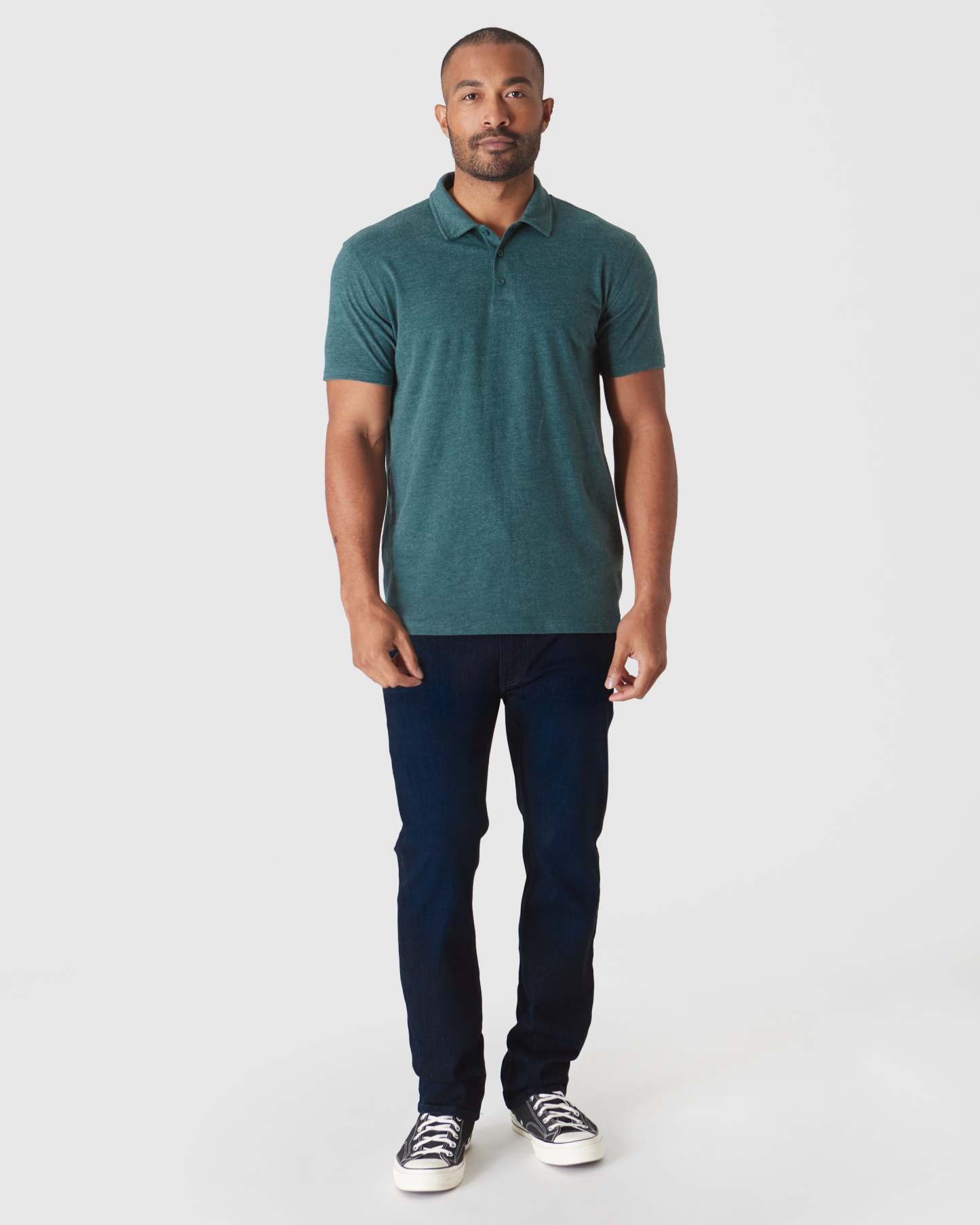 Heather Seafarer Short Sleeve Polo-VibeCloset