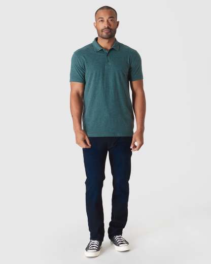 Heather Seafarer Short Sleeve Polo-VibeCloset
