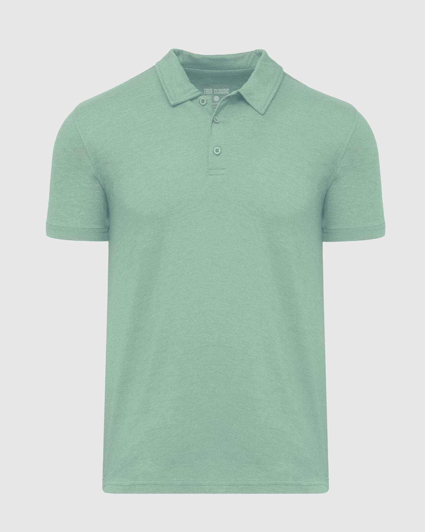 Heather Slate Green Short Sleeve Polo-VibeCloset