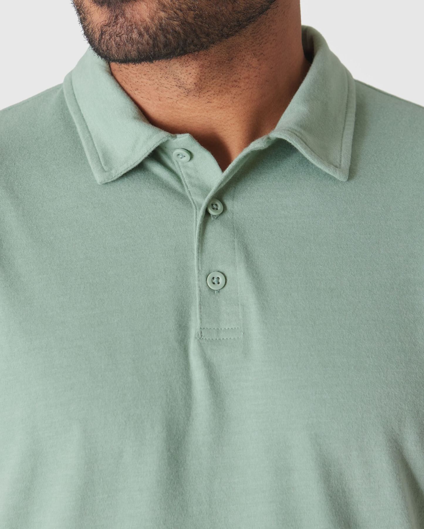 Heather Slate Green Short Sleeve Polo-VibeCloset