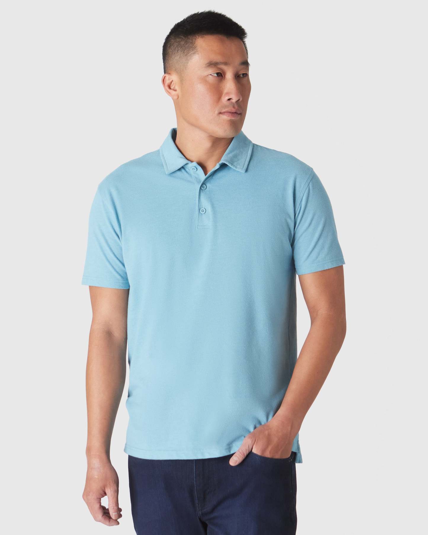 Heather Voyager Short Sleeve Polo-VibeCloset