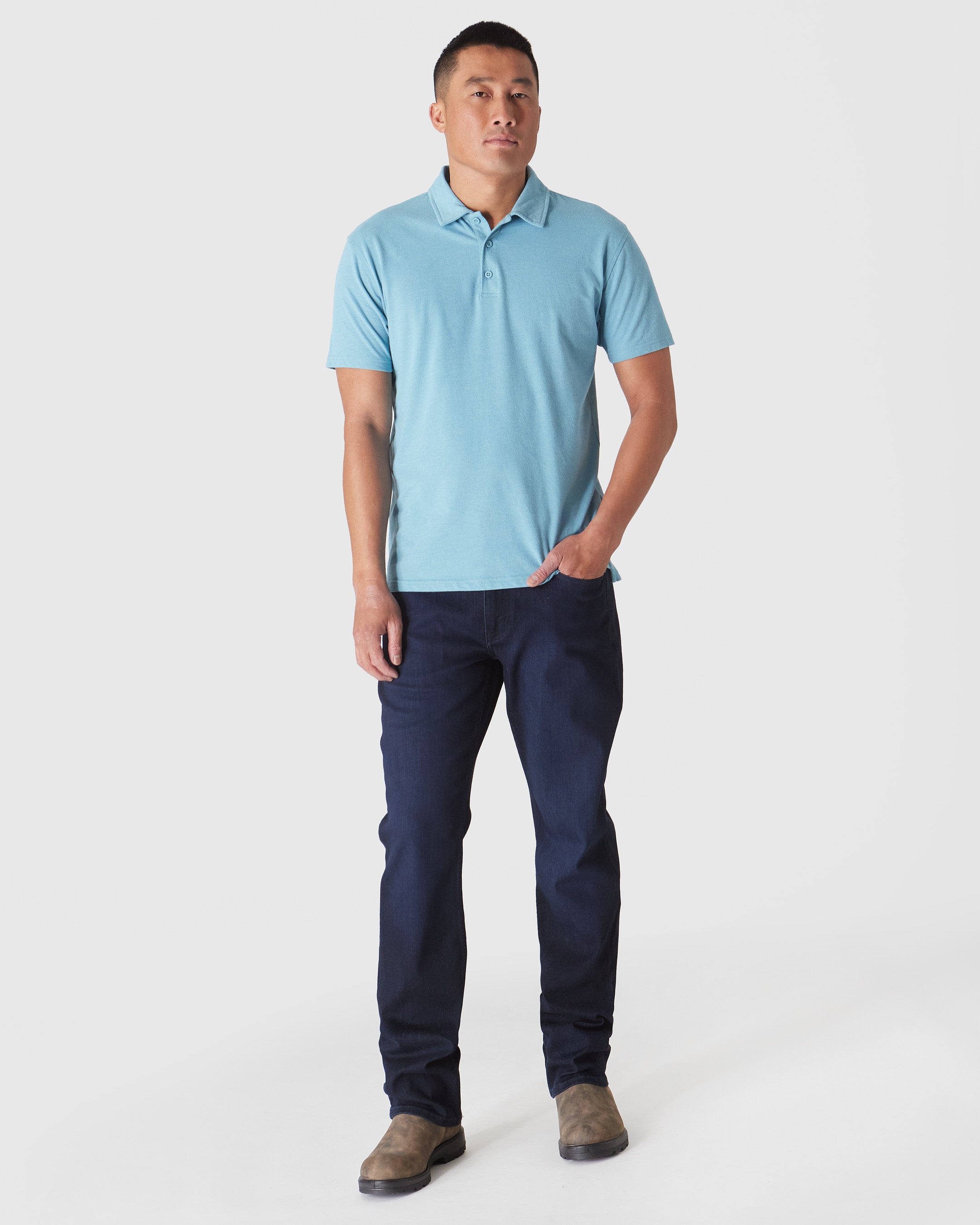 Heather Voyager Short Sleeve Polo-VibeCloset