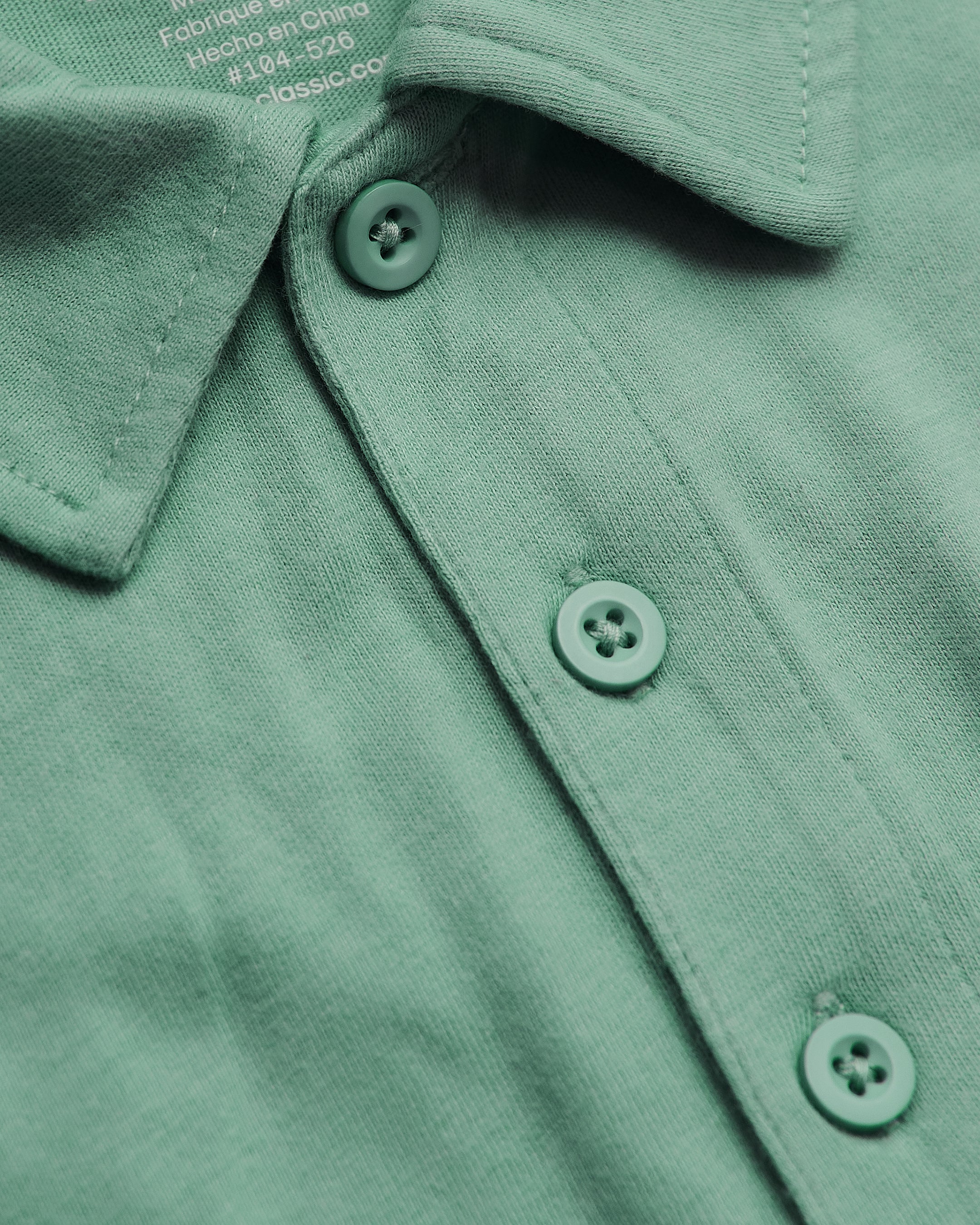 Light Heather Greenery Short Sleeve Polo-VibeCloset
