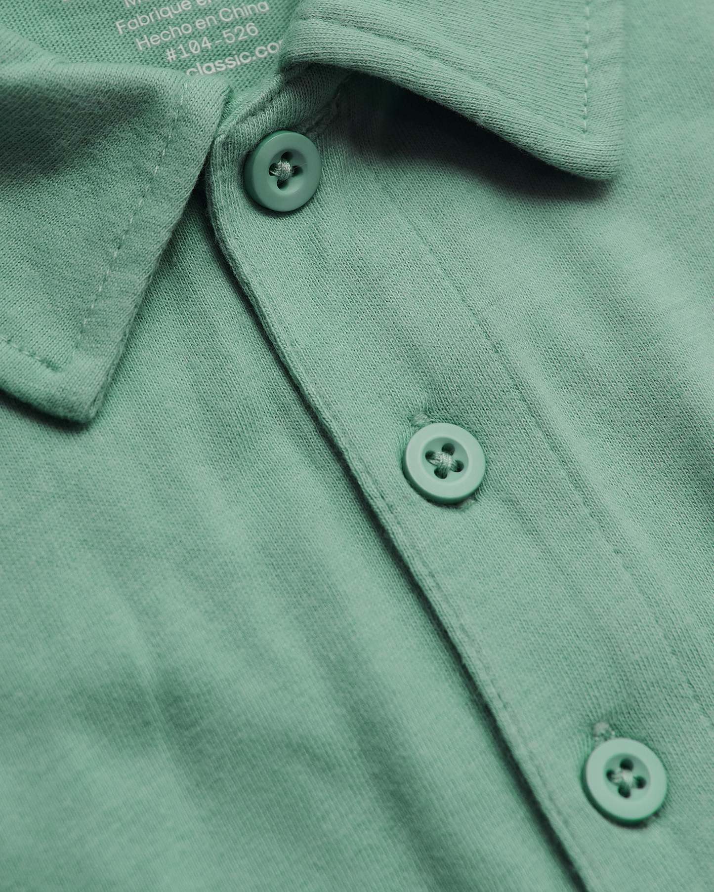 Light Heather Greenery Short Sleeve Polo-VibeCloset