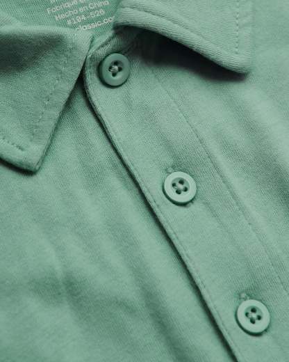 Light Heather Greenery Short Sleeve Polo-VibeCloset