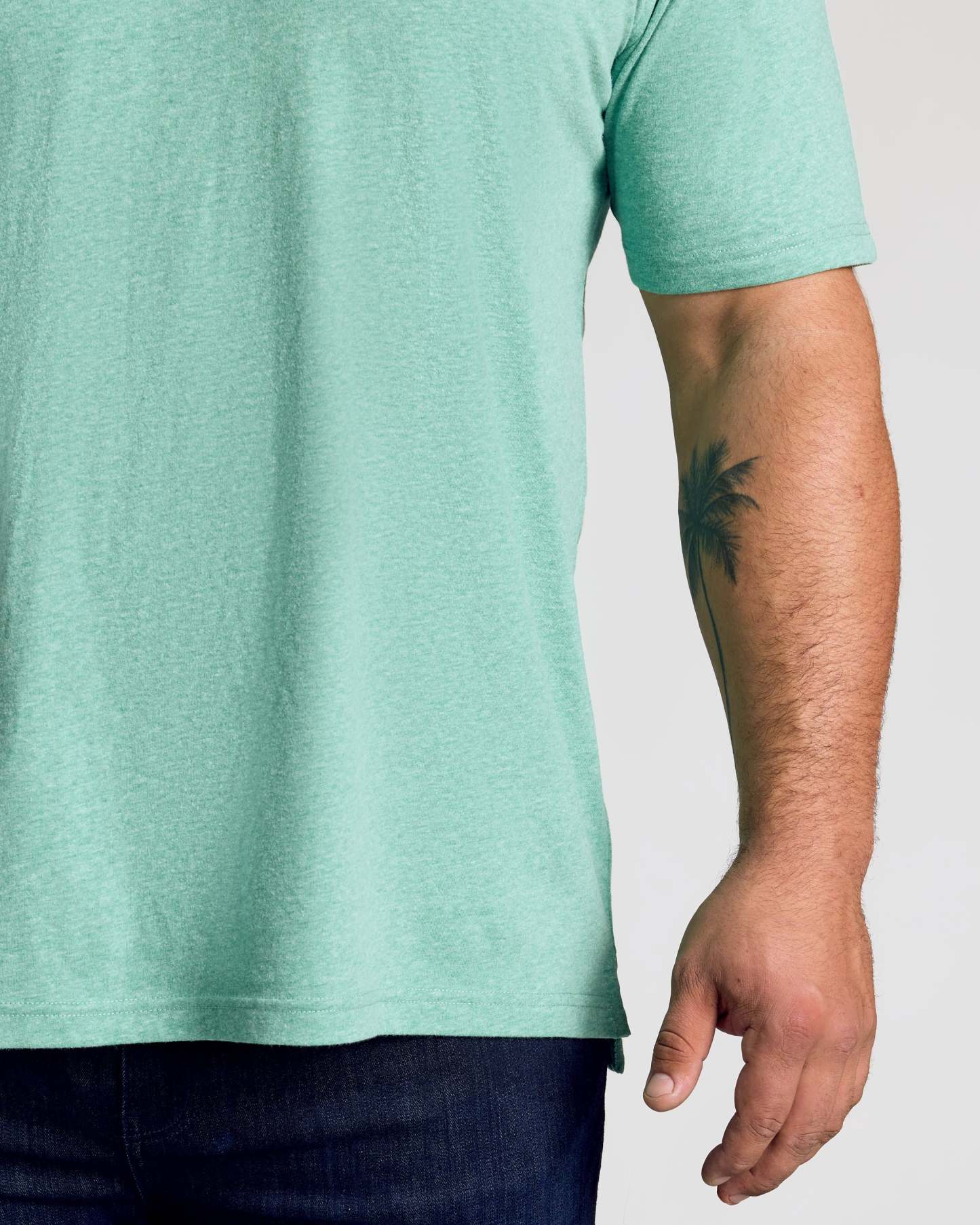 Light Heather Greenery Short Sleeve Polo-VibeCloset