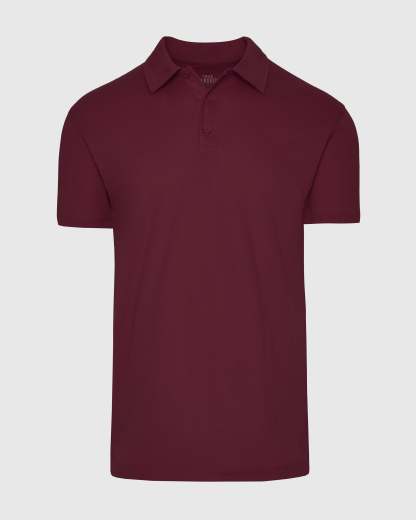 Mahogany Short Sleeve Polo-VibeCloset