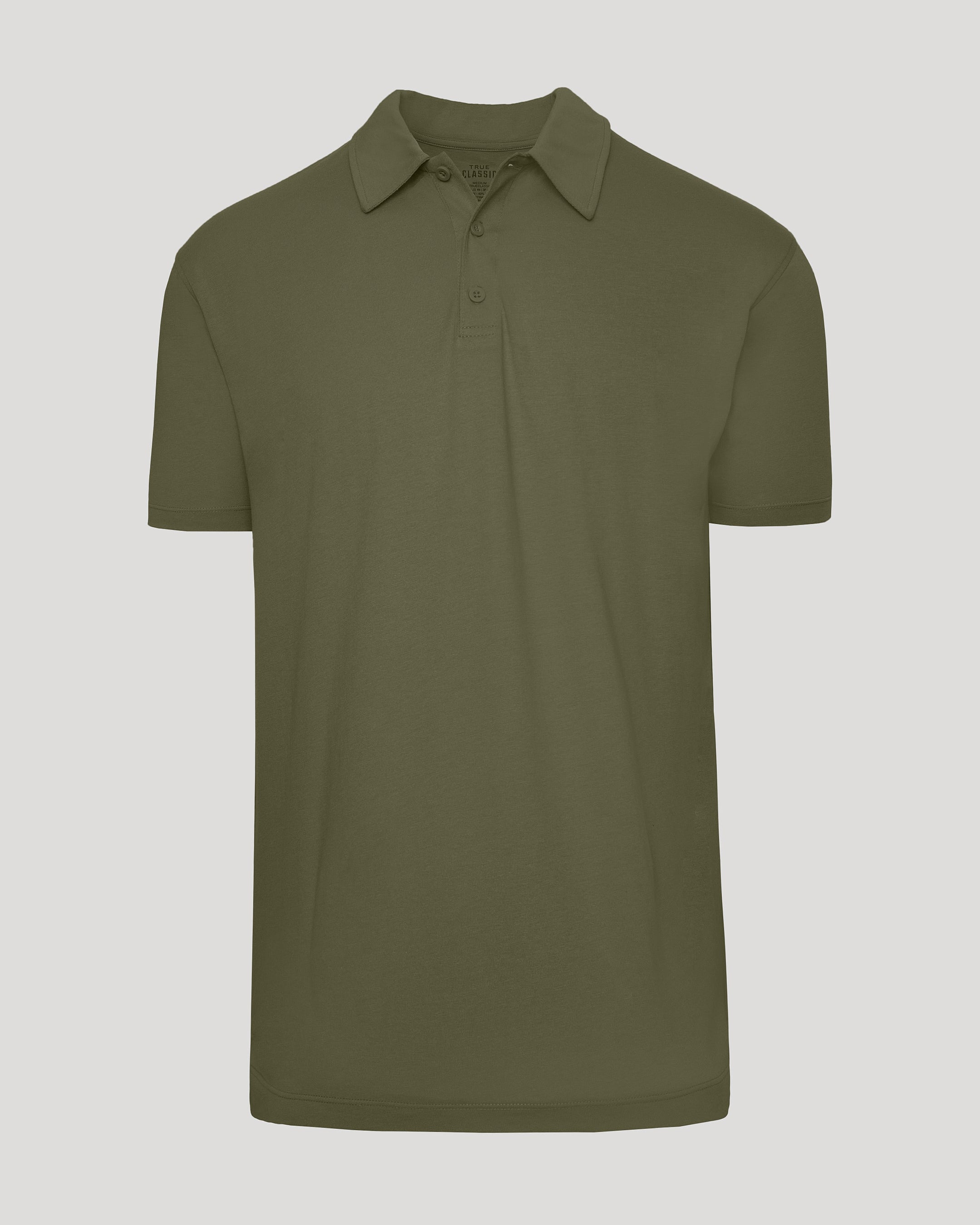 Military Green Short Sleeve Polo-VibeCloset