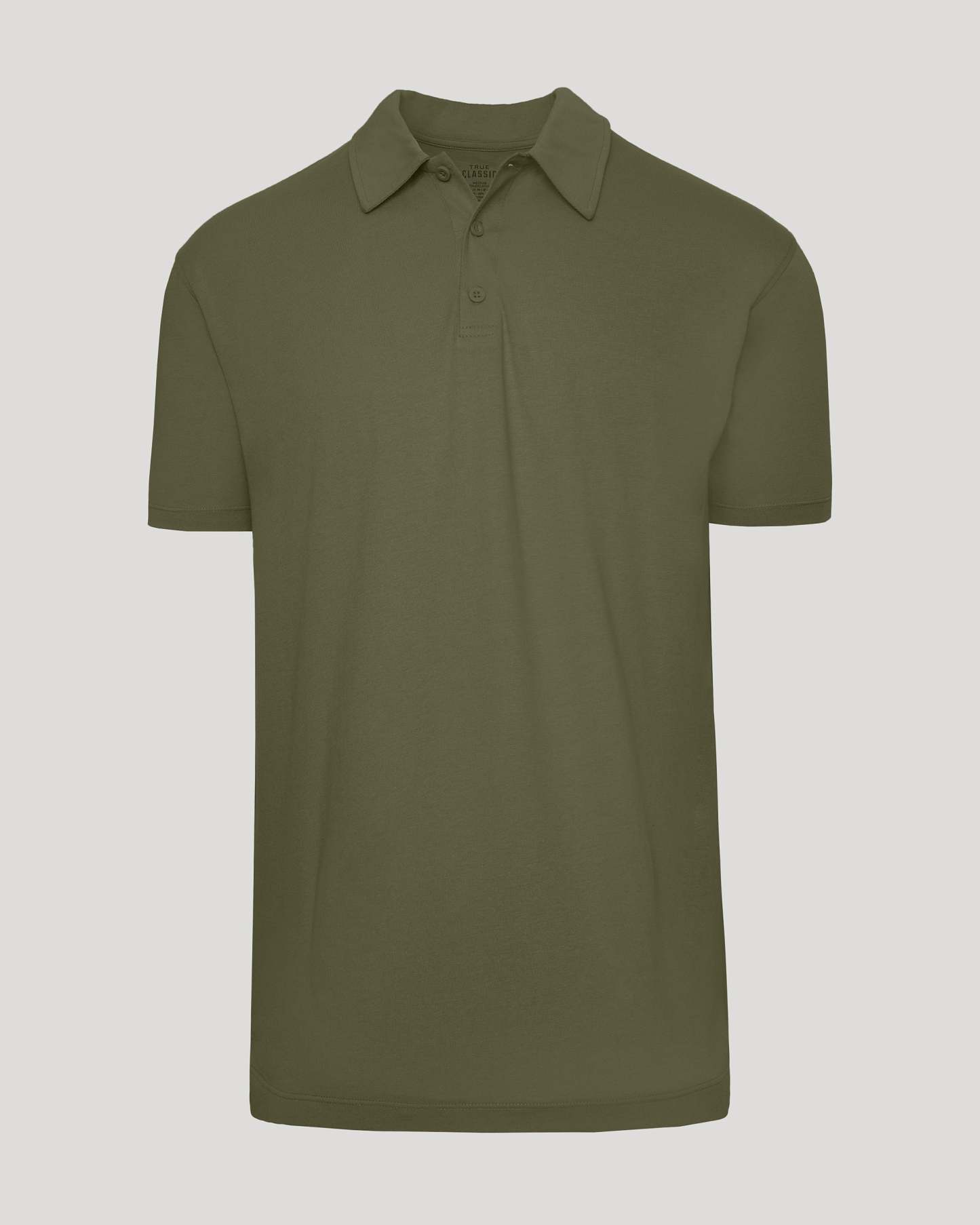 Military Green Short Sleeve Polo-VibeCloset