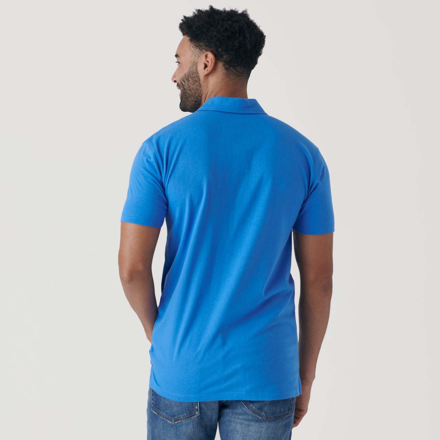 Periwinkle Blue Short Sleeve Polo-VibeCloset