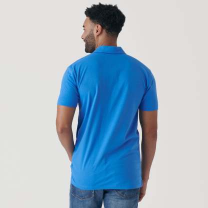 Periwinkle Blue Short Sleeve Polo-VibeCloset