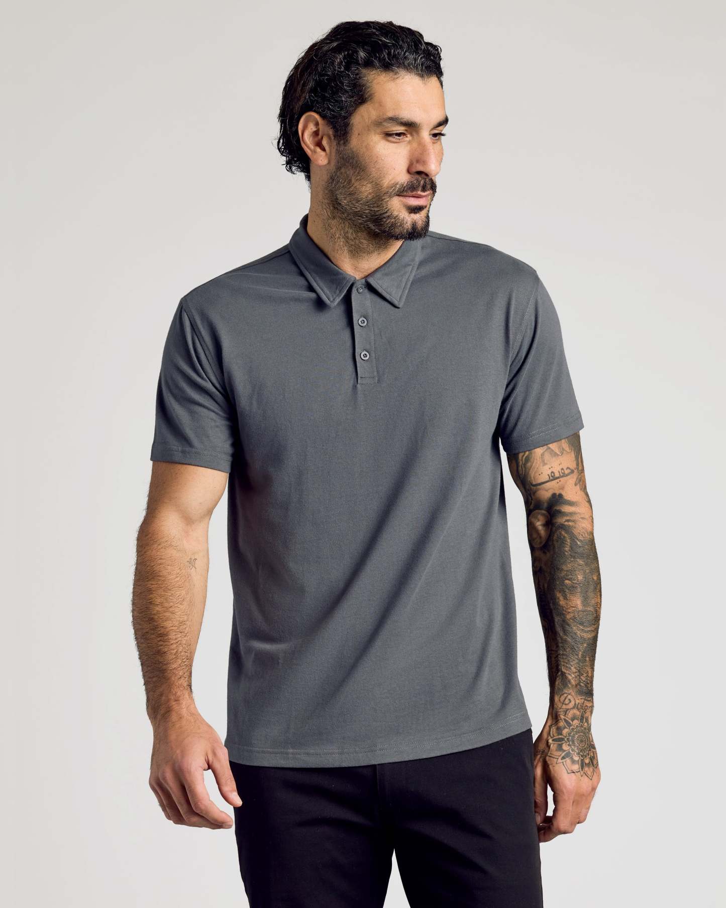 Carbon Short Sleeve Polo-VibeCloset