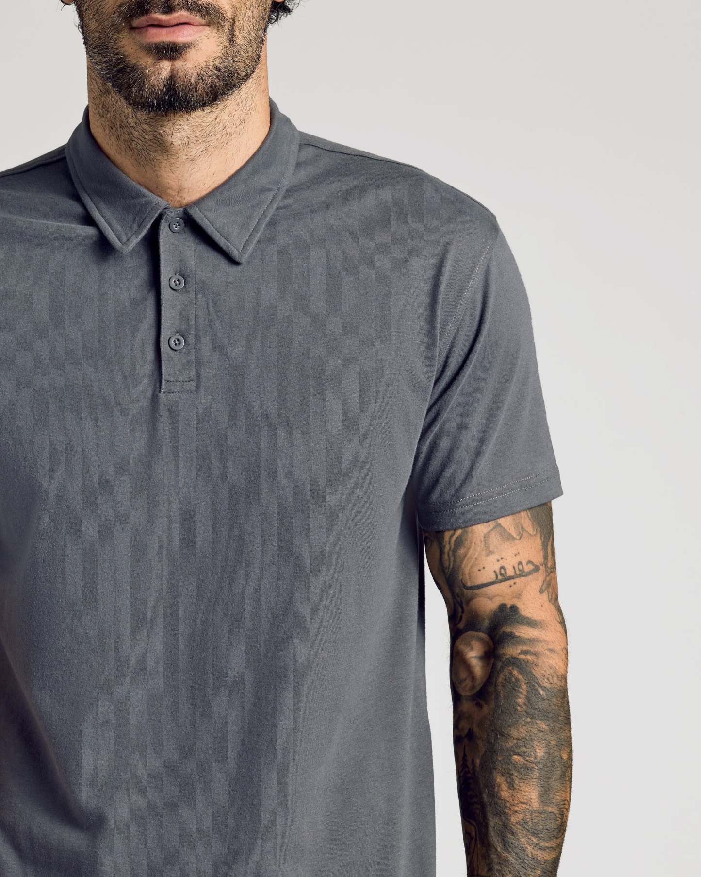 Carbon Short Sleeve Polo-VibeCloset