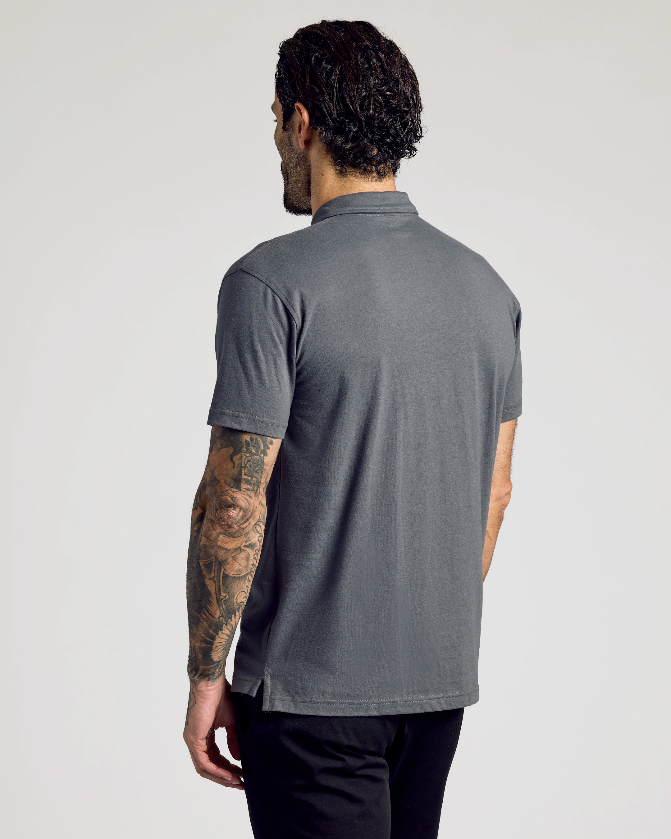 Carbon Short Sleeve Polo-VibeCloset