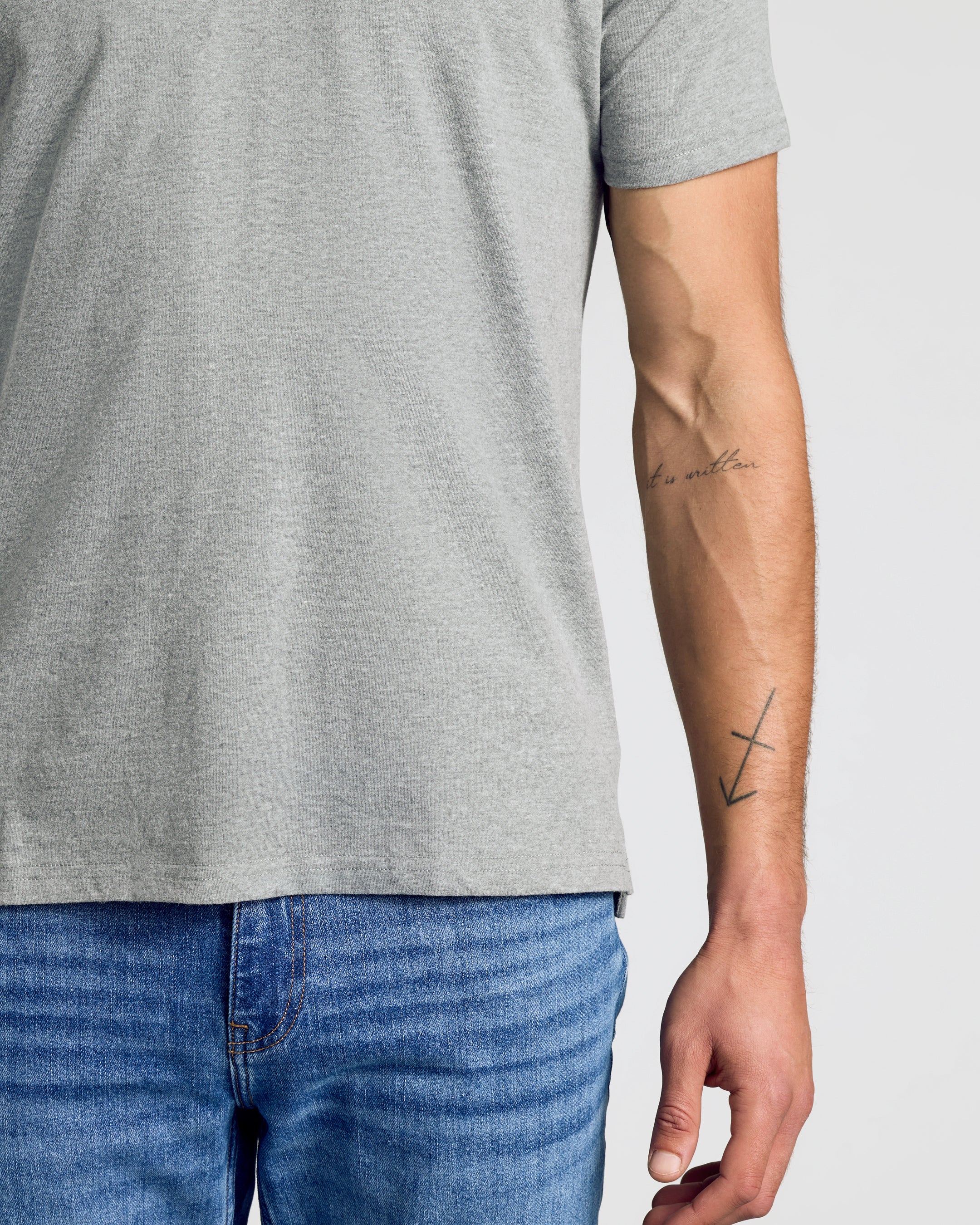 Heather Gray Short Sleeve Polo-VibeCloset