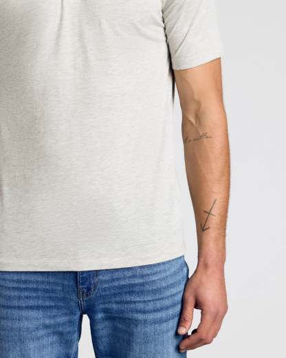 Light Heather Gray Short Sleeve Polo-VibeCloset