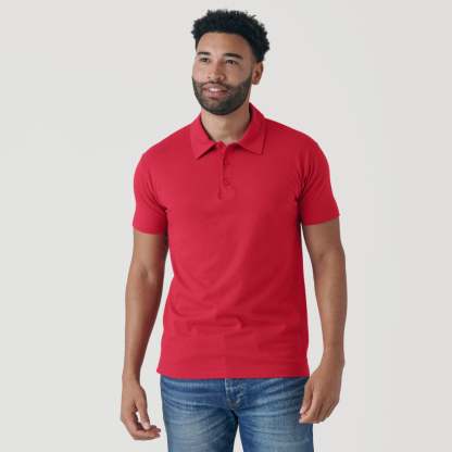 Raspberry Short Sleeve Polo-VibeCloset