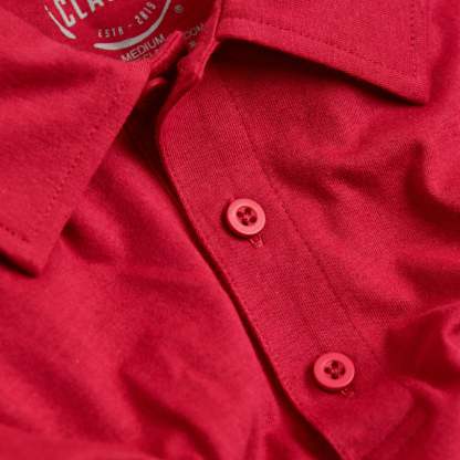 Raspberry Short Sleeve Polo-VibeCloset