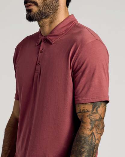 Rustic Apple Short Sleeve Polo-VibeCloset