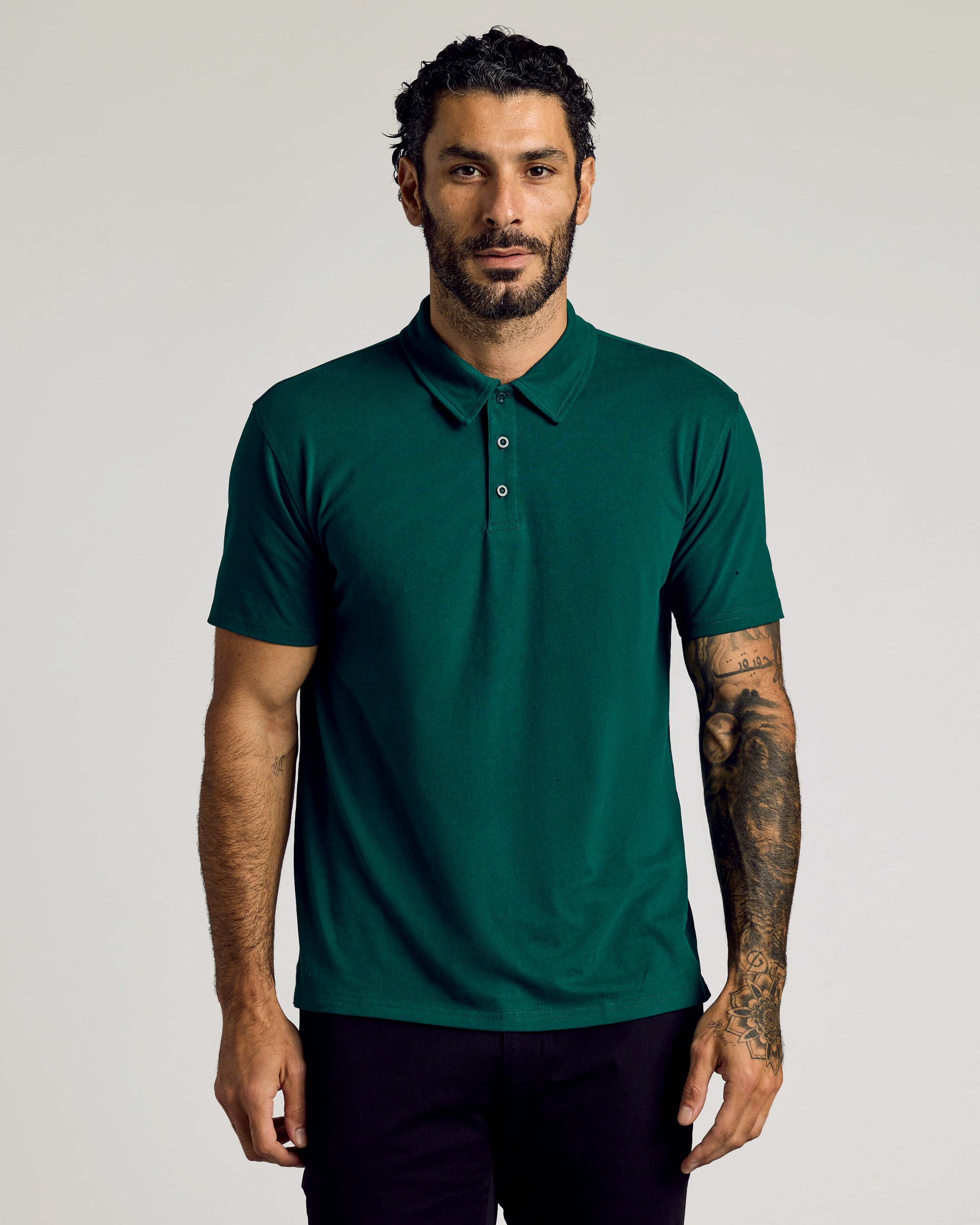 Viridian Short Sleeve Polo-VibeCloset